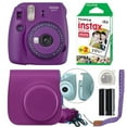 thumbnail image 1 of Fuji Instax Mini 9 Fujifilm Instant Film Camera Purple + Case & 20 Film Sheets, 1 of 11