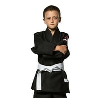 Fuji Kids Youth Childrens All Around Brazilian Jiu Jitsu BJJ Gi - Black (C00)