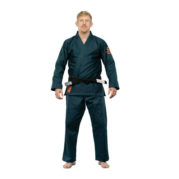 Fuji Lightweight Brazilian Jiu Jitsu BJJ Gi - Navy Blue w/ Orange (A0)