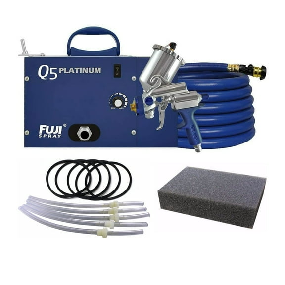 Fuji Q5 Platinum Quiet HVLP Spray System and Gravity Cup Parts with Q-Filter