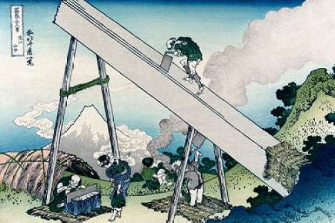 Fuji from a Sawyers View 1830 Canvas Art - Hokusai (24 x 36)