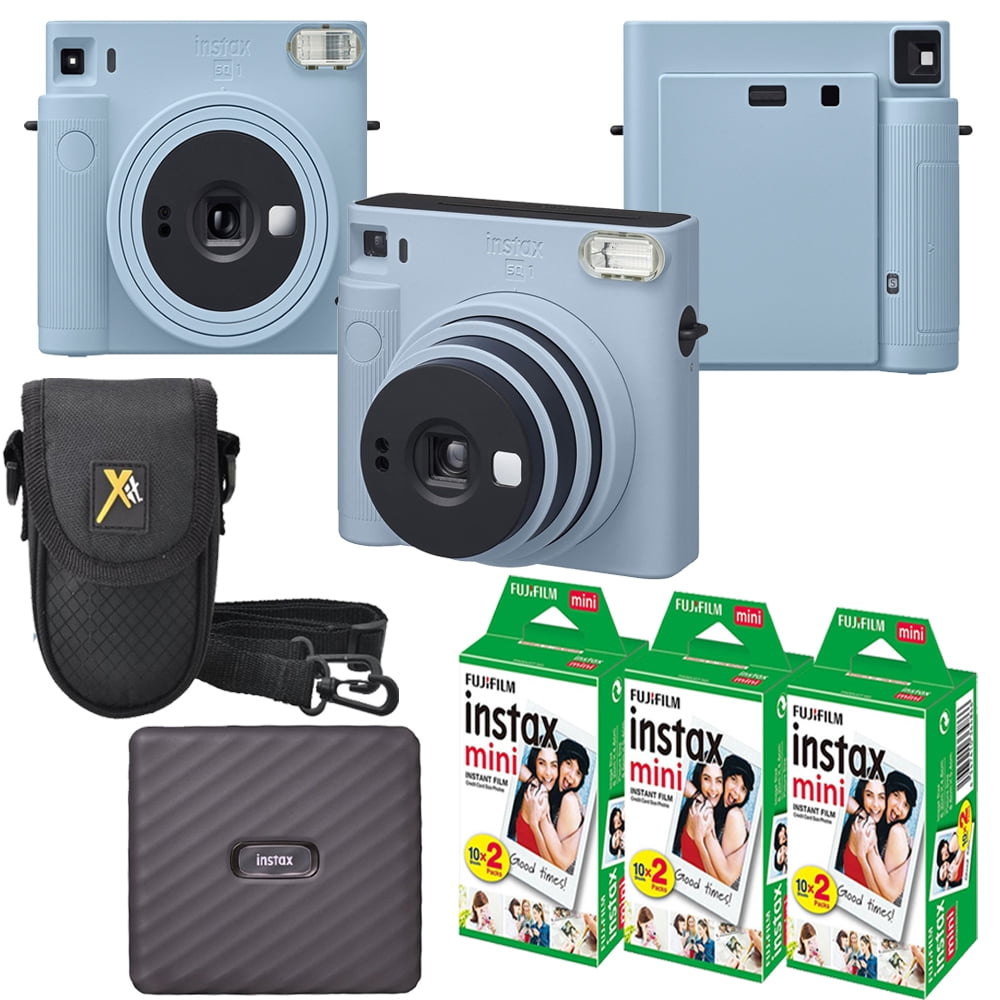 FujiFilm INSTAX SQUARE SQ1 Instant Film Camera (Glacier Blue) + Camera ...