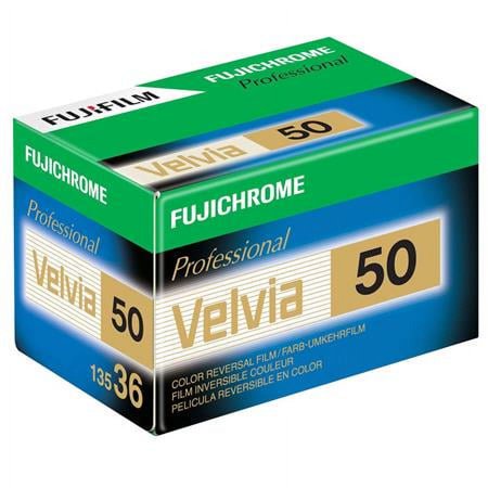 Fujichrome Velvia RVP 50 Color Slide Film ISO 50, 35mm Size, 36 Exposure, RVP50-36,