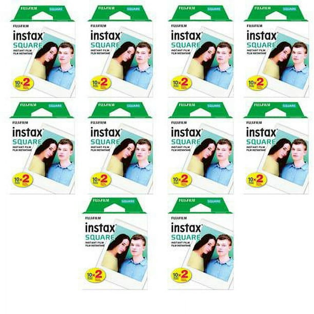 Fujifilm 10 Pack Instax SQUARE Instant Color Film, Twin Pack - 20
