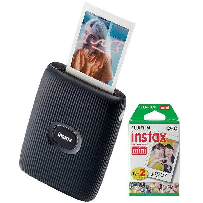Fujifilm Instax Mini Link 2 - Impresora para teléfonos inteligentes,  paquete de película instantánea Instax Mini Twin Pack y 20 marcos de  calcomanías