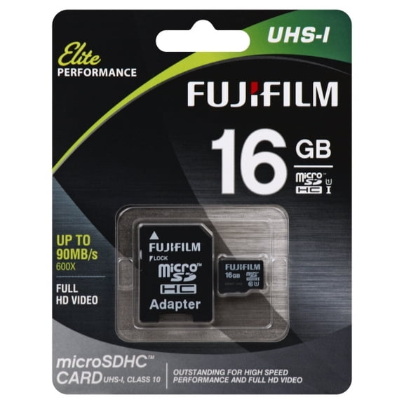 Fujifilm 16GB UHS-1 Class 10 MicroSDHC Memory Card