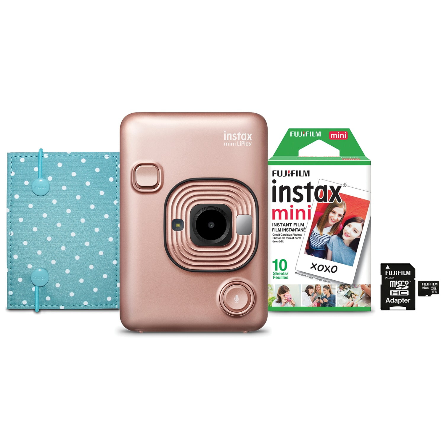 Fujifilm Instax Mini LiPlay Hybrid Instant Camera - Blush Gold