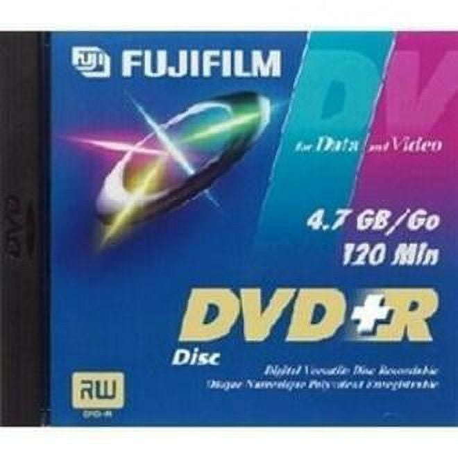 Fujifilm DVD Recordable Media, DVD+R, 4x, 4.70 GB, 1 Pack
