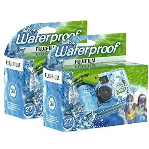 Fujifilm Disposable QuickSnap Waterproof Pool Underwater 35mm Camera, Pack of 2