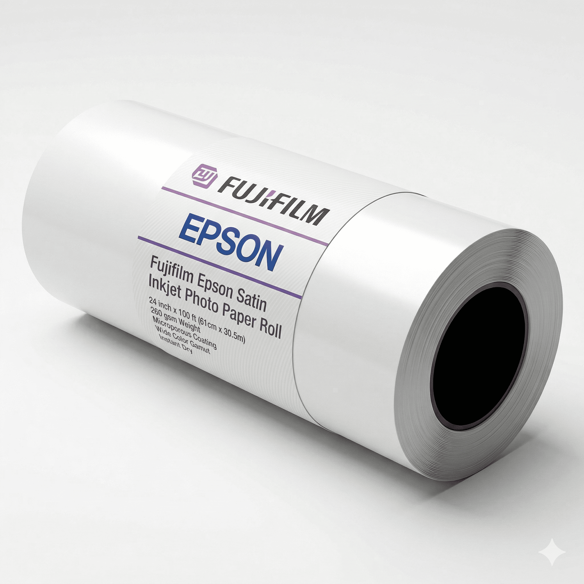 Fujifilm Epson Satin Inkjet Photo Paper Roll, 24 inch x 100 Feet -- 1 each.