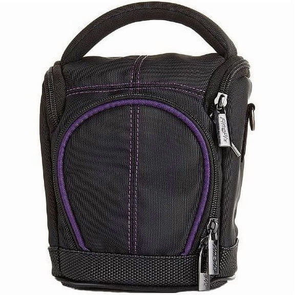 Fujifilm FinePix Designer Camera Case for Super-Zoom Cameras (Black/Purple)