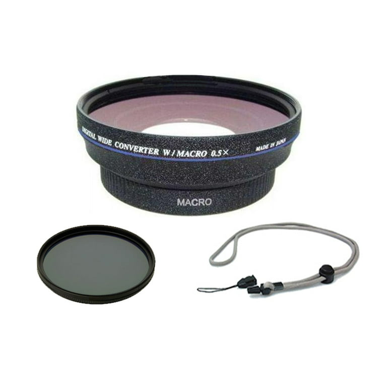 Fujifilm FinePix S9400W (High Definition) 0.5x Wide Angle Lens With Macro +  67mm Circular Polarizing Filter + Lens Adapter + Krusell Multidapt Neck 