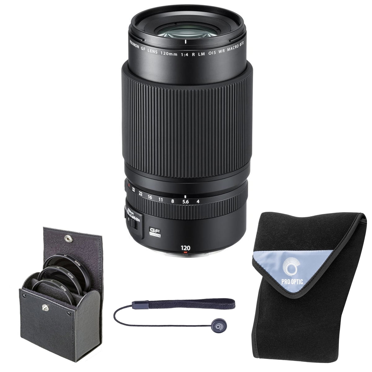 Fujifilm GF 120mm f/4 R LM OIS WR Macro Lens, Bundle with 72mm