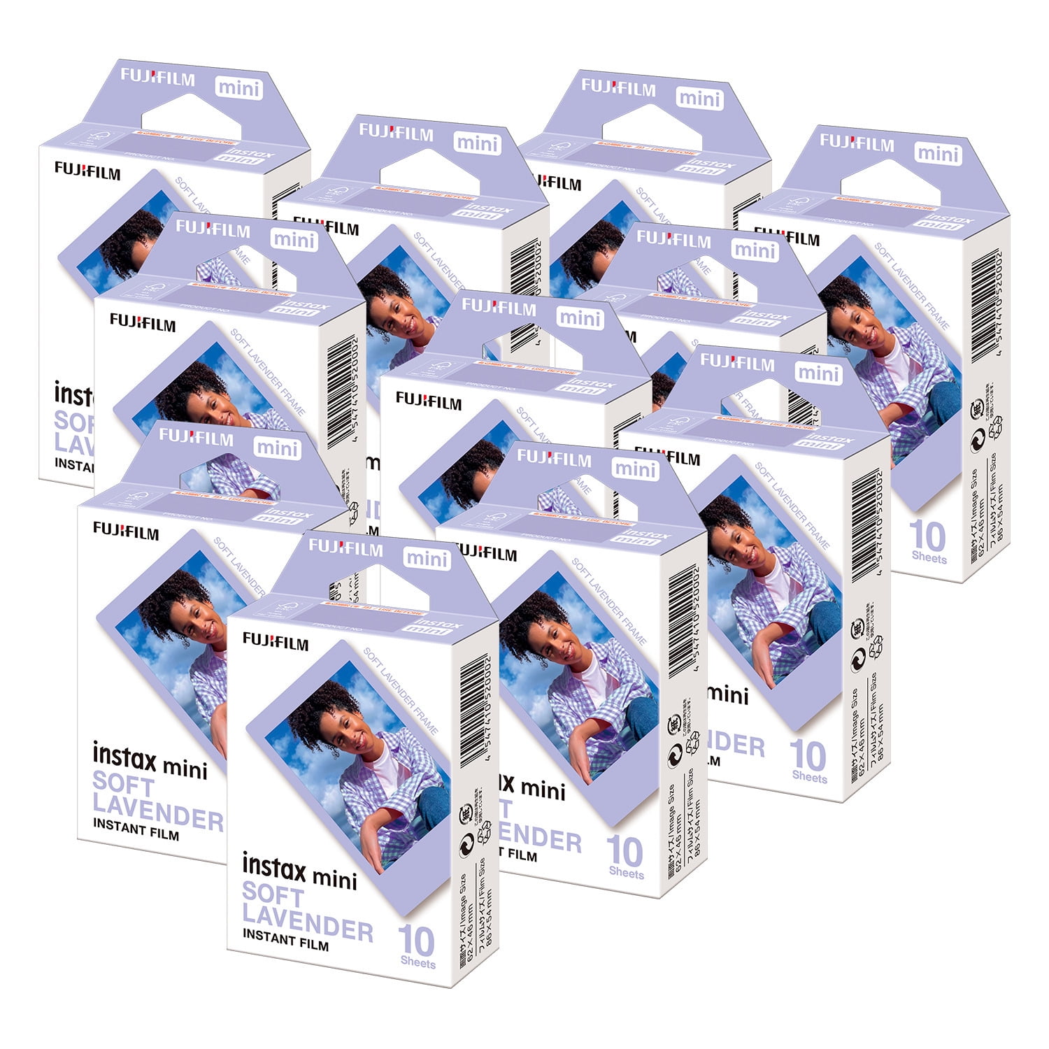 富士フイルム - フジ INSTAX MINI SOFT LAVENDER x60箱 で600枚 フジ INSTAX MINI SOFT LAVENDER x60箱 で600枚