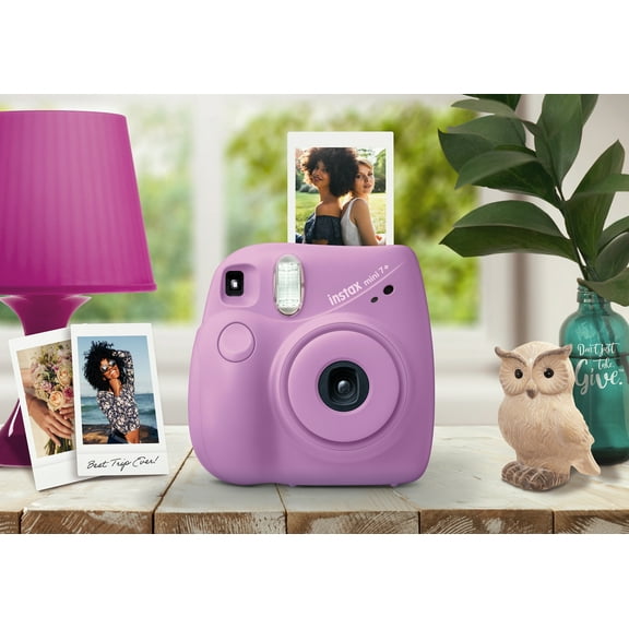 Fujifilm INSTAX Mini 7+ Bundle (10-Pack film, Album, Camera Case, Stickers), Lavender, Brand New Condition