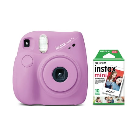 Fujifilm INSTAX Mini 7+ Exclusive Blister Bundle with Bonus Pack of Film (10-pack Mini Film), Lavender