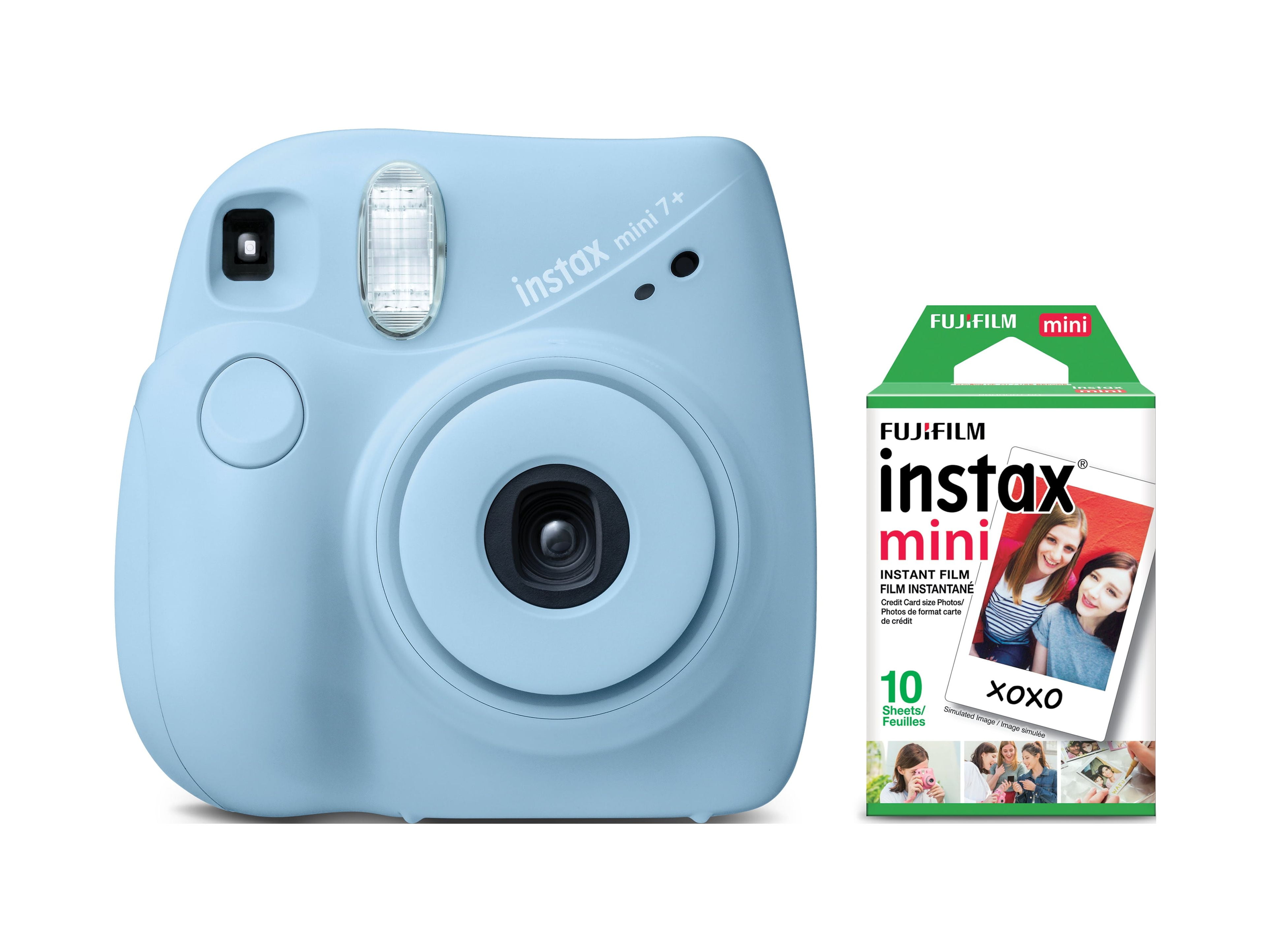 Fujifilm INSTAX Mini 7+ Exclusive Blister Bundle with Bonus Pack of Film  (10-pack Mini Film), Light Blue