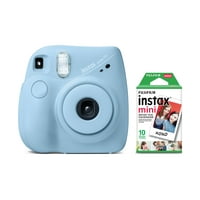 Fujifilm INSTAX Mini 7+ Instant Camera with Bonus 10-Pack of Film (Light Blue)