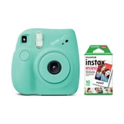 Fujifilm INSTAX Mini 7+ Exclusive Blister Bundle with Bonus Pack of Film 10-pack Mini Film, Seafoam Green