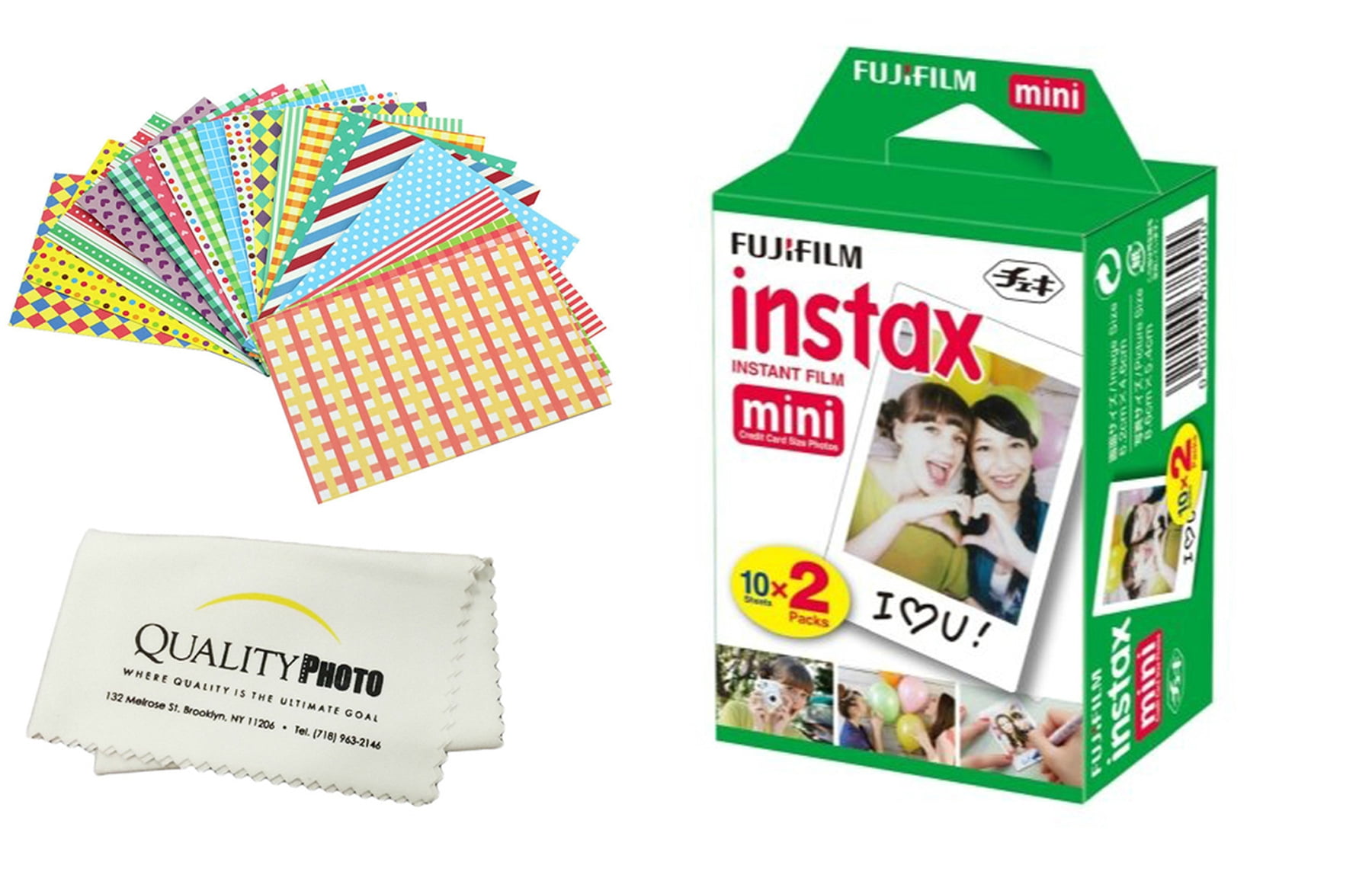 Fujifilm Instax Mini Instant Film, 20 Exposures, 5.4 x 8.6 cm, 2 Pack