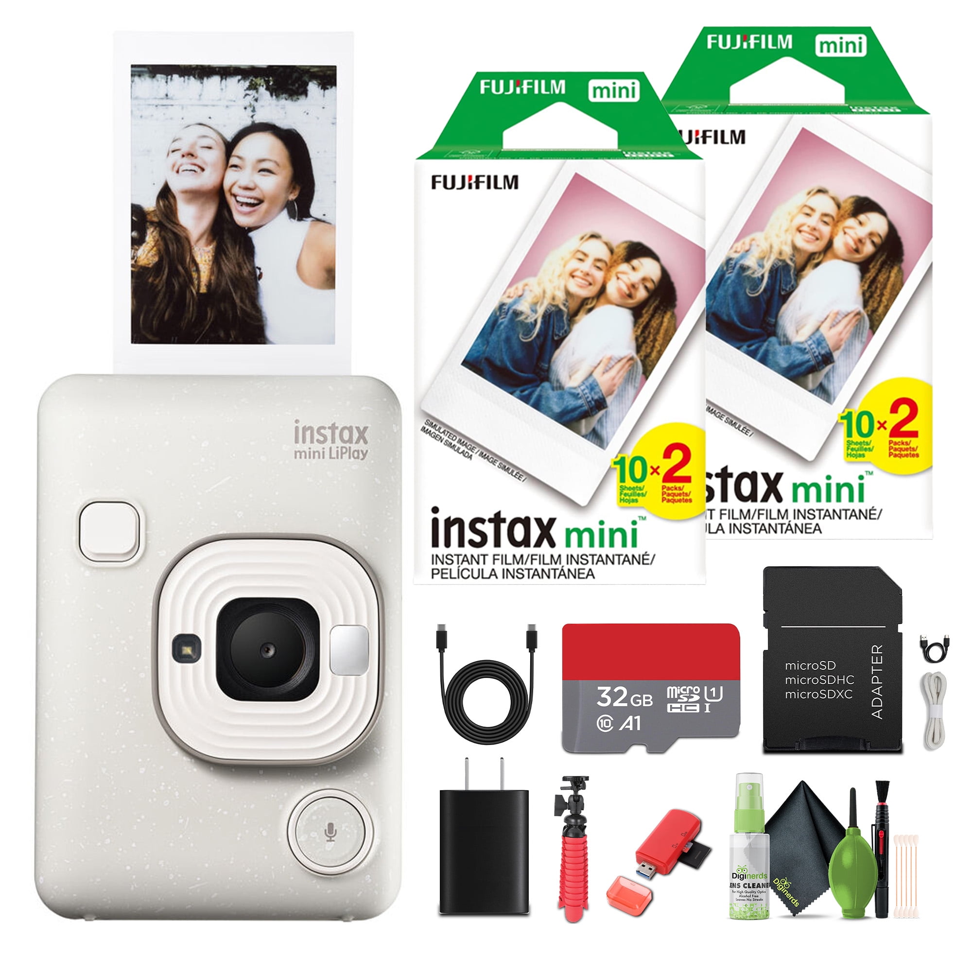 Fujifilm INSTAX Mini LiPlay Hybrid Instant Camera Bundle with 2x