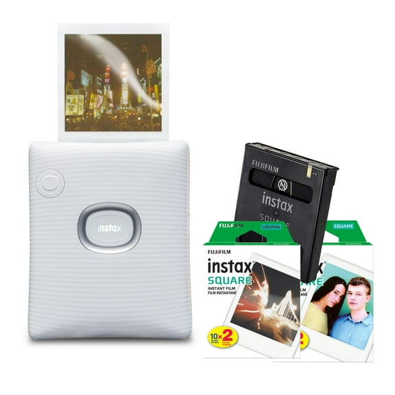 Fujifilm INSTAX Square Link Instant Printer with Bluetooth Connectivity, White