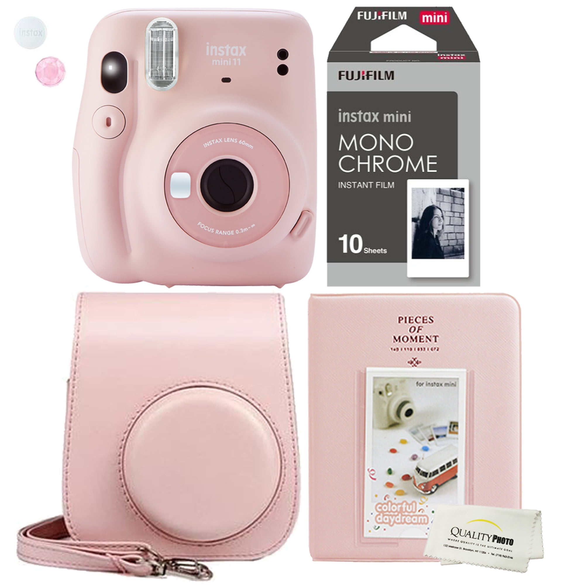 Fujifilm Instax Mini 12 Camera Bundle - Pink, 20 Film Sheets, Carrying  Case, Photo Album, Frames, Filters