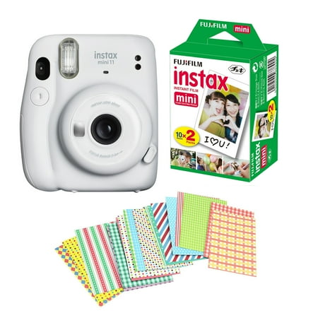 Fujifilm Instax Mini 11 Camera with 20 Fuji Instant Films (Ice White)