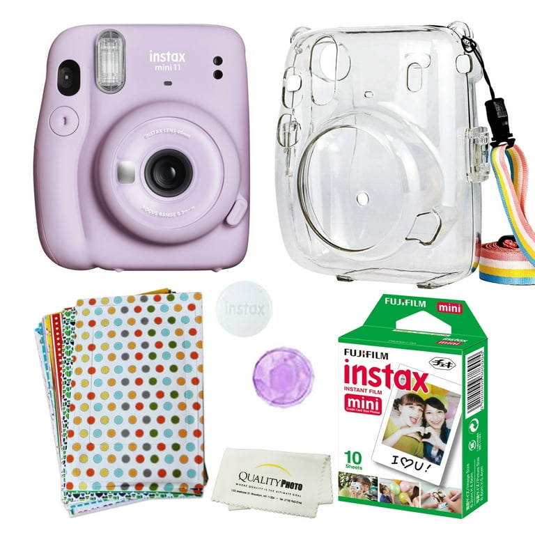 Fujifilm INSTAX Mini 11 Instant Film Camera, SMALL BUNDLE, Camera, Film mini  10, Case (Lilac Purple)