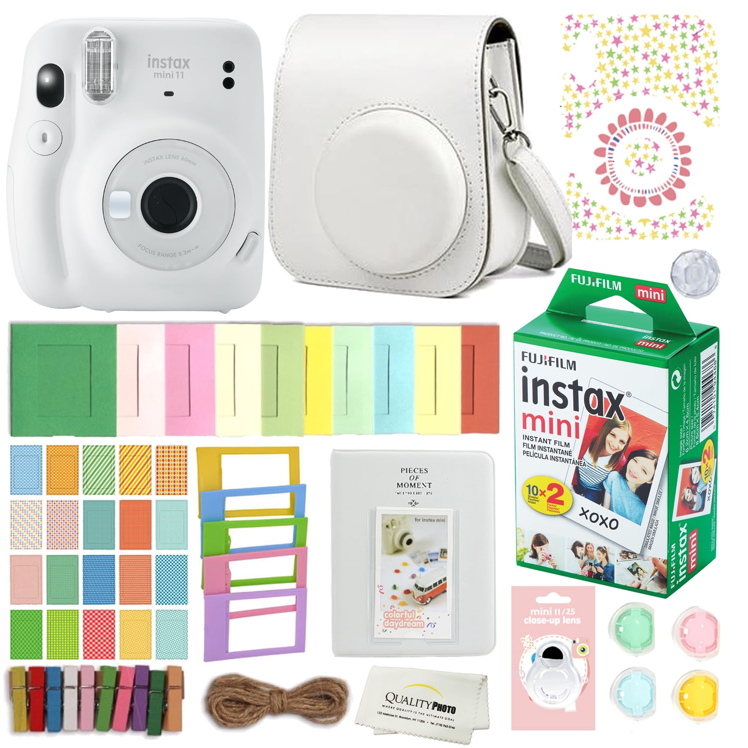 Fujifilm Instax Mini 12 Instant Camera Blossom Pink with Fujifilm Instant Mini Film Value Pack (40 Sheets) with Accessories Including Carrying Case