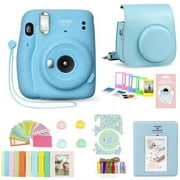 Fujifilm Instax Mini 11 Instant Camera Sky Blue + MiniMate Accessories Bundle + Color Filters, Album, Frames