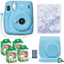 Fujifilm Instax Mini 11 Instant Camera with 40 Film Sheets, Shutter Accessories & Photo Album, Sky Blue