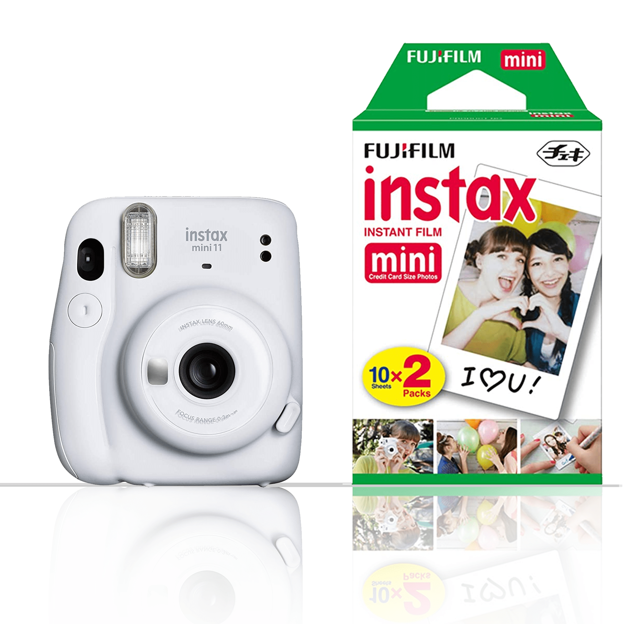 Fujifilm Instax Mini 11 Instant Camera Ice White + MiniMate Accessories