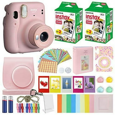 Fujifilm Instax Mini 11 Instant Fuji Film Camera Blush Pink   40 Film Deluxe Bundle