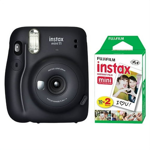 Fujifilm Instax Mini 11 Instant Fuji Film Camera Charcoal Gray  20 Sheet Instant Film