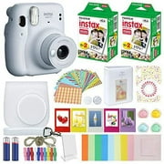 Fujifilm Instax Mini 11 Instant Fuji Film Camera Ice White + 40 Film Deluxe Bundle