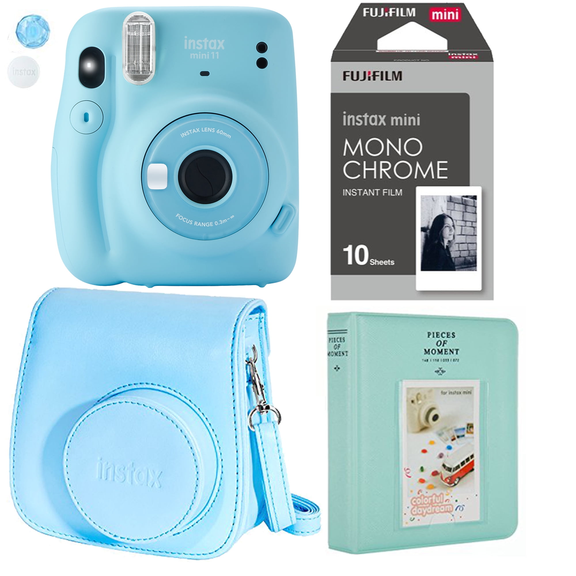 Fujifilm Instax Mini 11 Sky Blue Instant Camera Plus Original Fuji Case ...