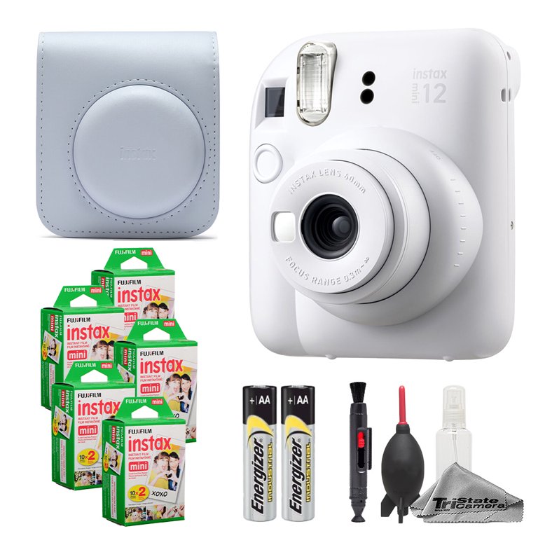 Fujifilm Instax Mini 12 Camera (Clay White) + Case + Instax Mini