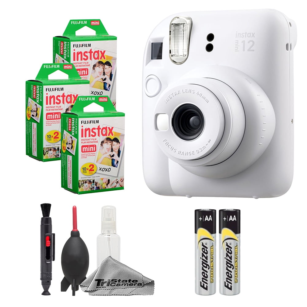 Fujifilm Instax Mini 12 Camera (Clay White) + Instax Mini Instant