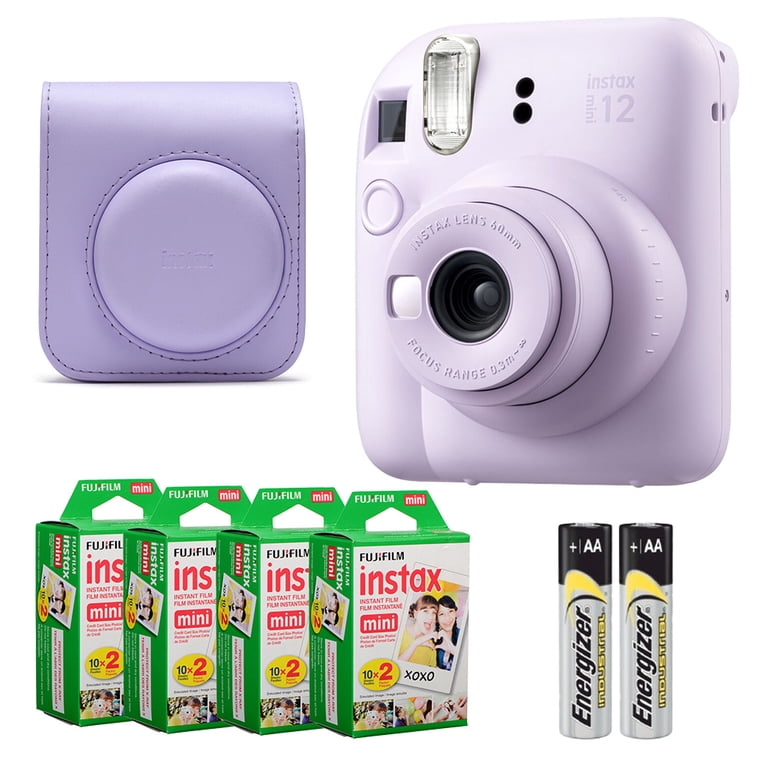 Fujifilm Instax Mini 12 Camera (Lilac Purple) + Case + Instax Mini