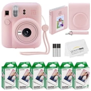 Fujifilm Instax Mini 12 Instant Camera + 60 Photo Prints + Quality Photo Value Bundle, Case, Decoration Stickers, Frames, Photo Album, Blossom Pink