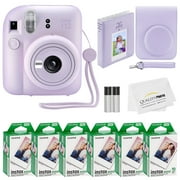 Fujifilm Instax Mini 12 Instant Camera + 60 Photo Prints + Quality Photo Value Bundle, Case, Decoration Stickers, Frames, Photo Album, Lilac Purple