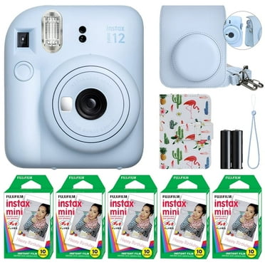 Fujifilm Instax Mini 12 Instant Camera Pastel Blue   50 Film Sheets Classy Kit