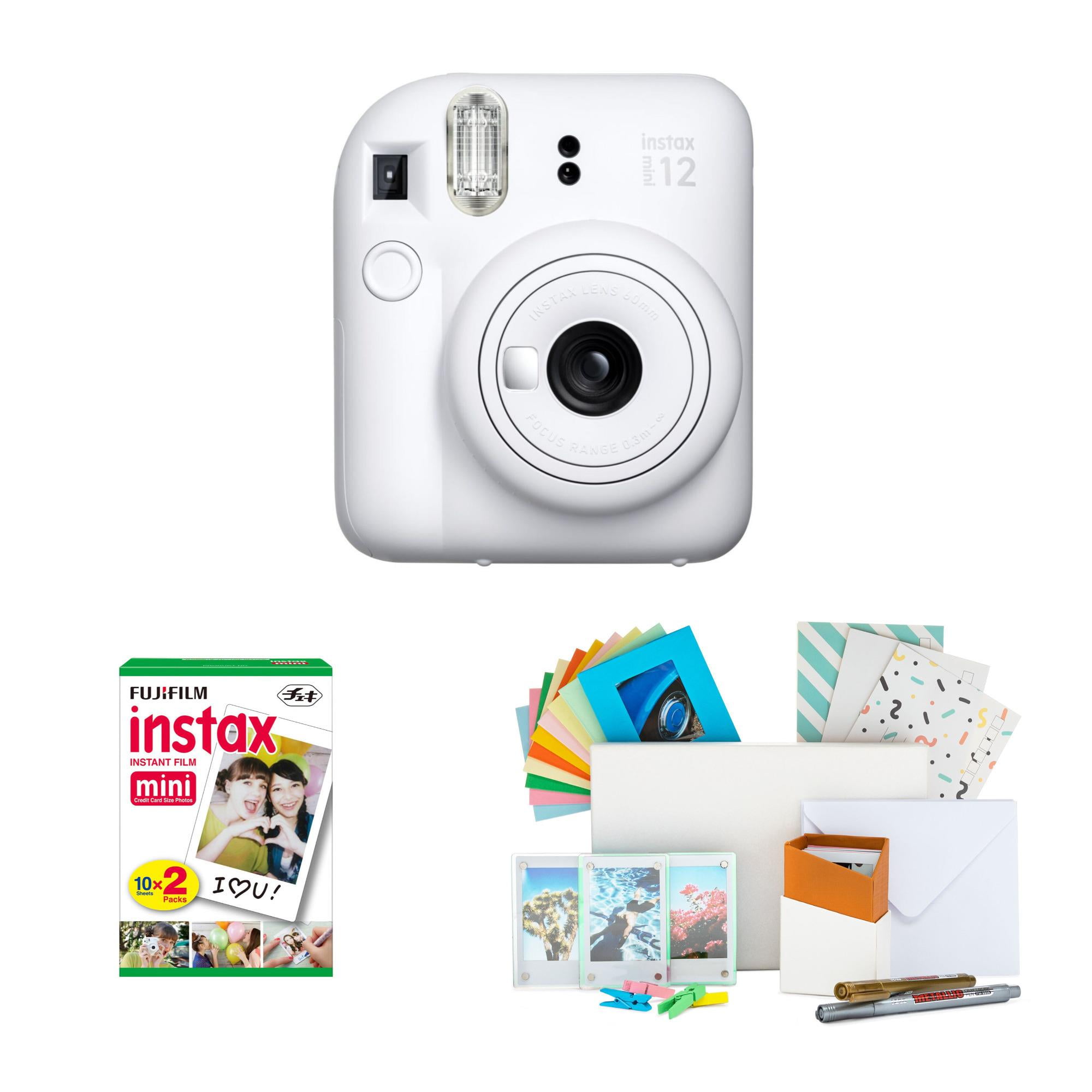Fujifilm Instax Mini 12 Instant Camera (White Clay) and Instax Film Kit
