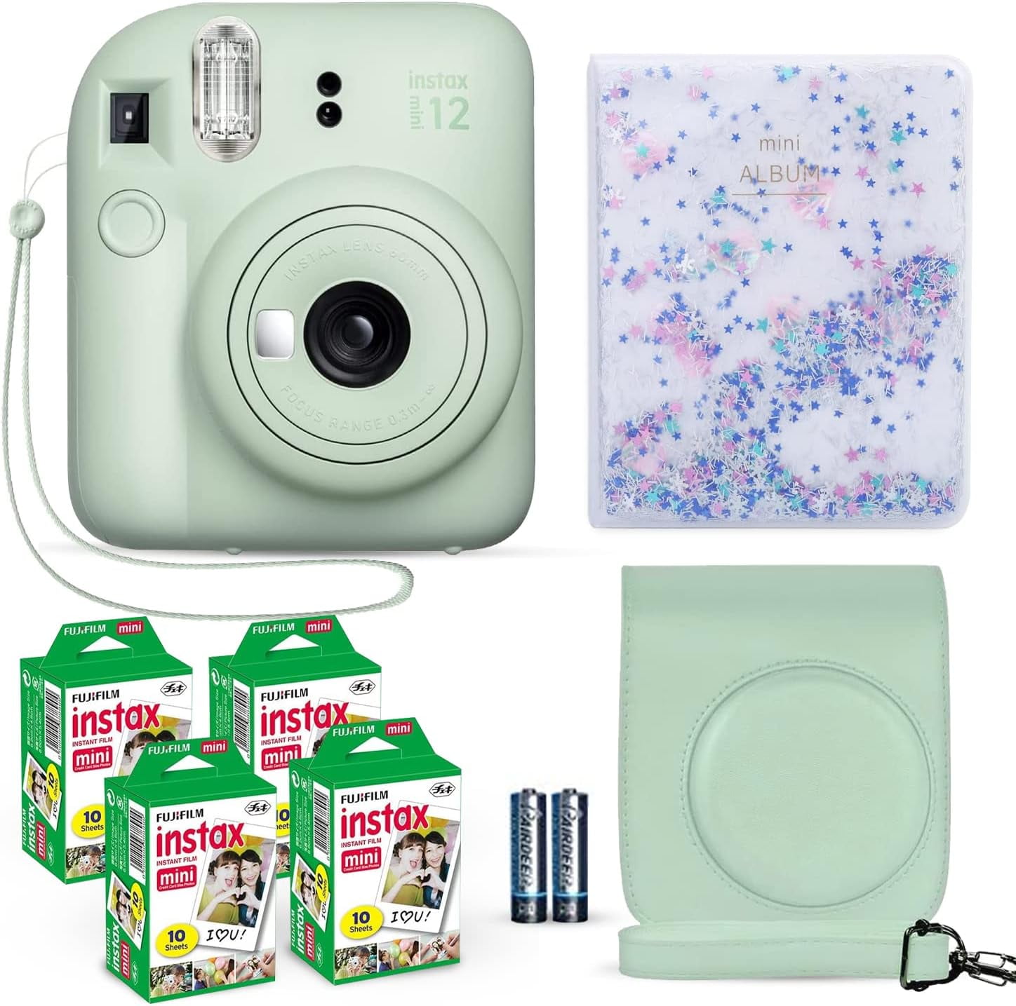 Fujifilm Instax Mini 12 Instant Camera with 40 Film Sheets, Shutter  Accessories & Photo Album, Mint Green