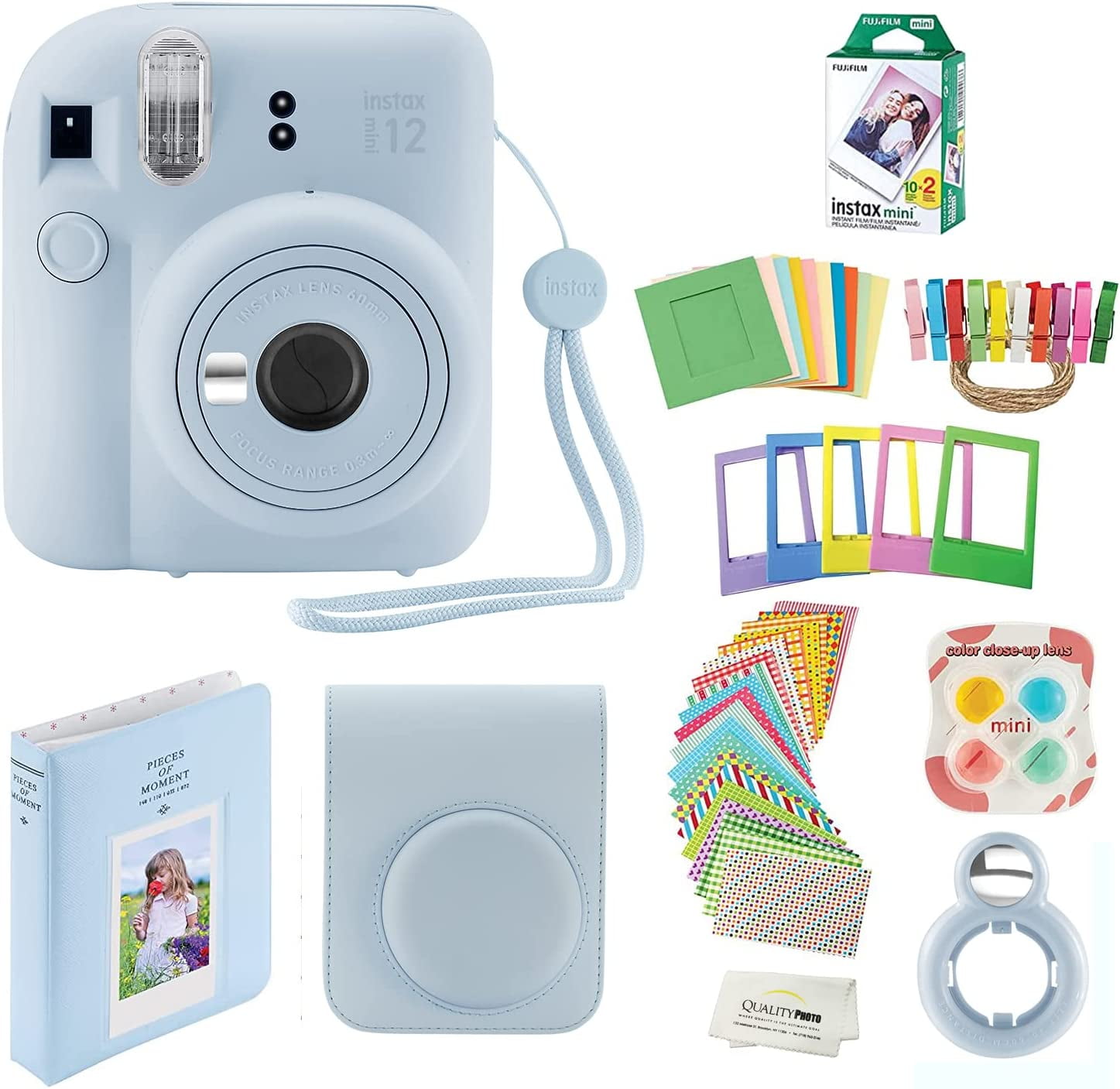 Fujifilm Instax Mini 11 Camera with Fujifilm Instant Mini Film (20 Sheets)  Bundle with Deals Number One Accessories Including Carrying Case, Color