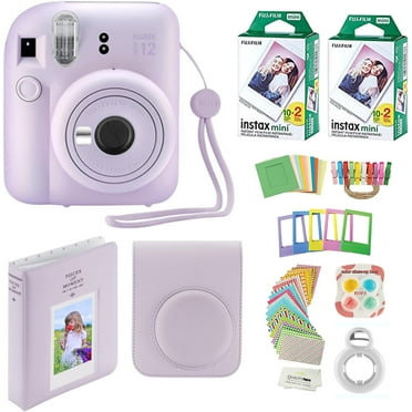 Fujifilm Instax Mini 12 Instant Camera with Case, 40 Fuji Films, Decoration Stickers, Frames, Photo Album and More Accessory kit (Lilac Purple)