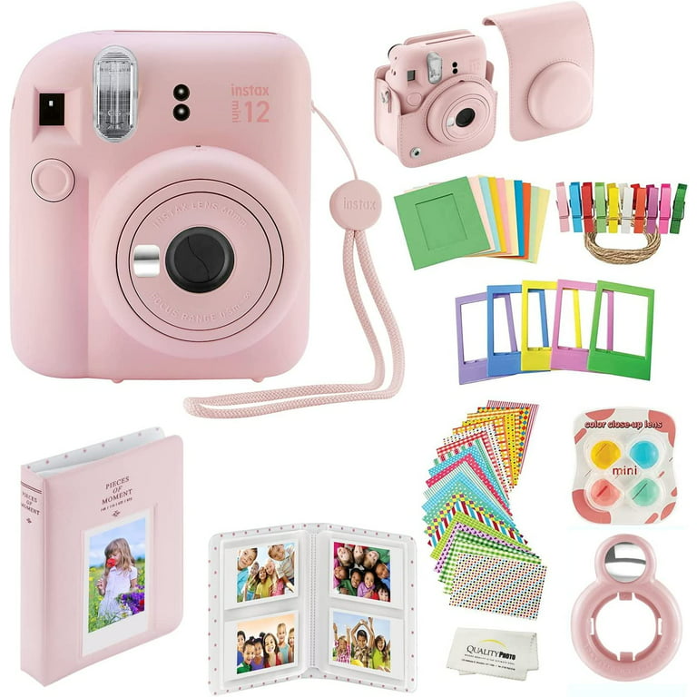 hugge kylling Så mange Fujifilm Instax Mini 12 Instant Camera with Case, Decoration Stickers,  Frames, Photo Album and More Accessory kit (Blossom Pink) - Walmart.com