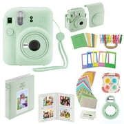 Fujifilm Instax Mini 12 Instant Camera with Case, Decoration Stickers, Frames, Photo Album and More Accessory kit (Mint Green)