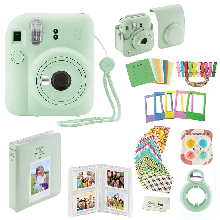  Fujifilm Instax Mini 12 Camera with Fujifilm Instant Mini Film  (60 Sheets) Bundle with Deals Number One Accessories Including Carrying  Case, Photo Album, Stickers (Mint Green) : Electronics